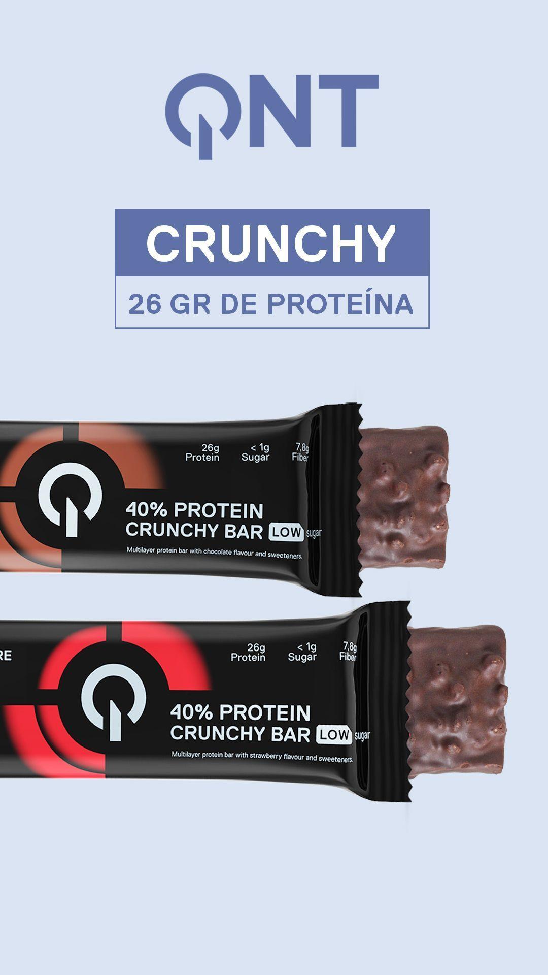 Barra de proteína QNT - Crunchy Creamy Strawberry (12 unidades)-1