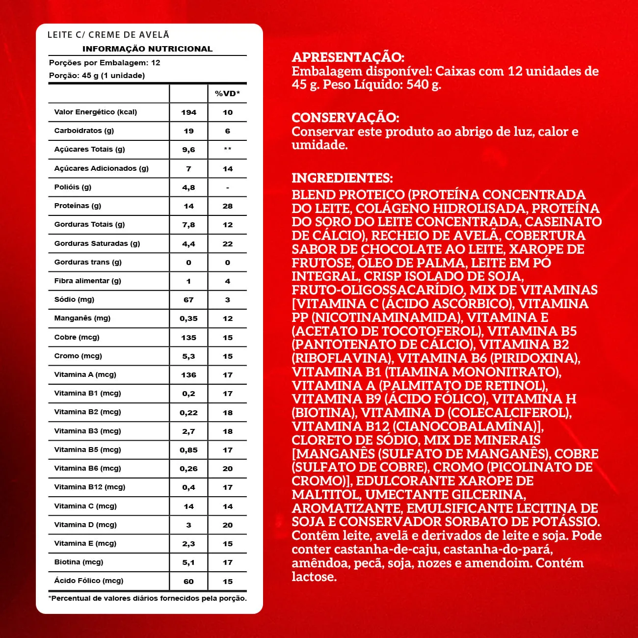 Barra de proteina Integralmedica - Crema de avellanas (12 unidades)-4