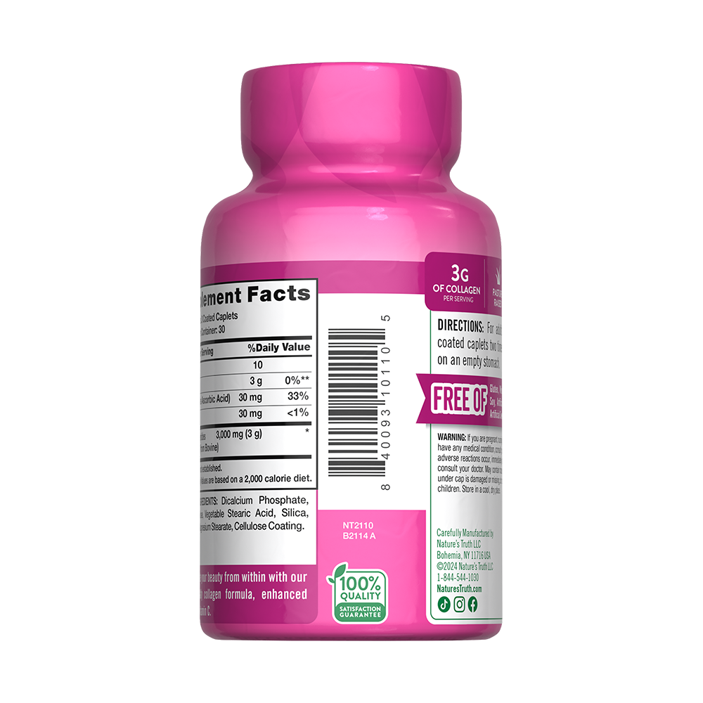 Colageno Hidrolizado Natures Truth - Ultra Collagen Tipo I & III con Vitamina C (90 cápsulas)-3