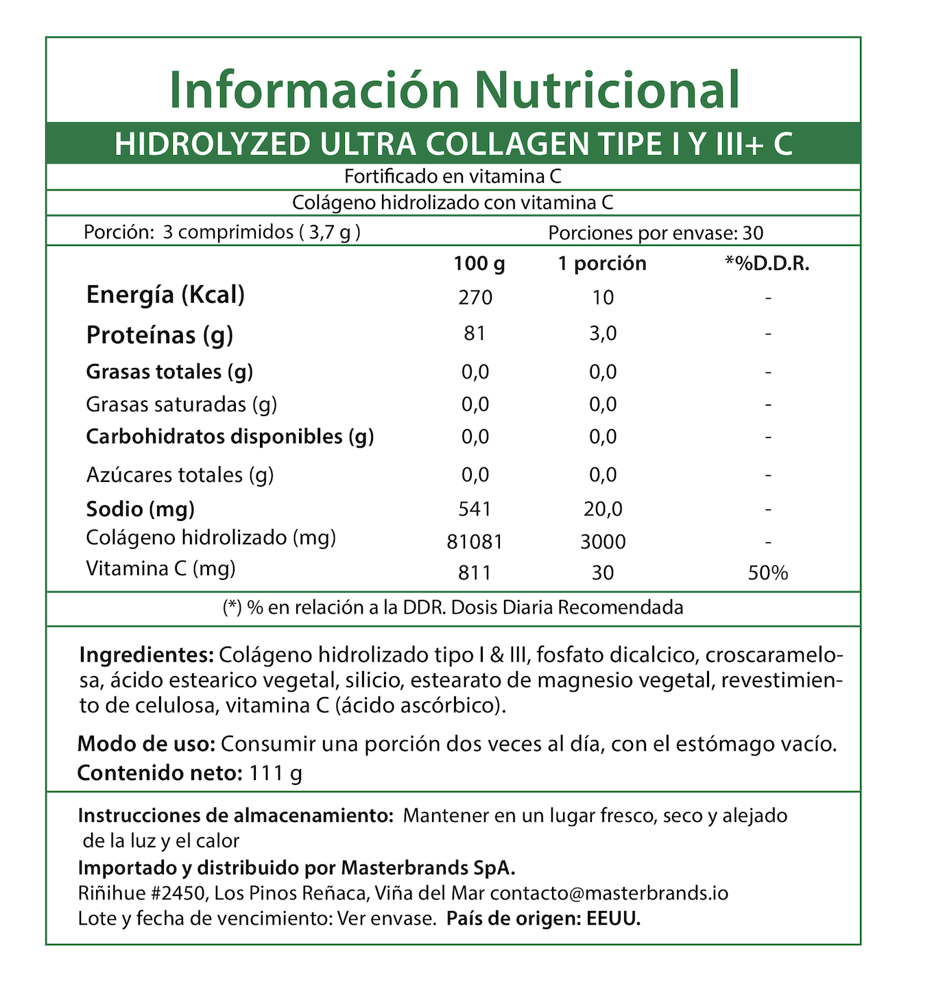 Colageno Hidrolizado Natures Truth - Ultra Collagen Tipo I & III con Vitamina C (90 cápsulas)-6