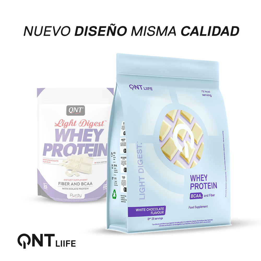 Proteina en polvo QNT - Whey Protein Chocolate Blanco 500 gr-2