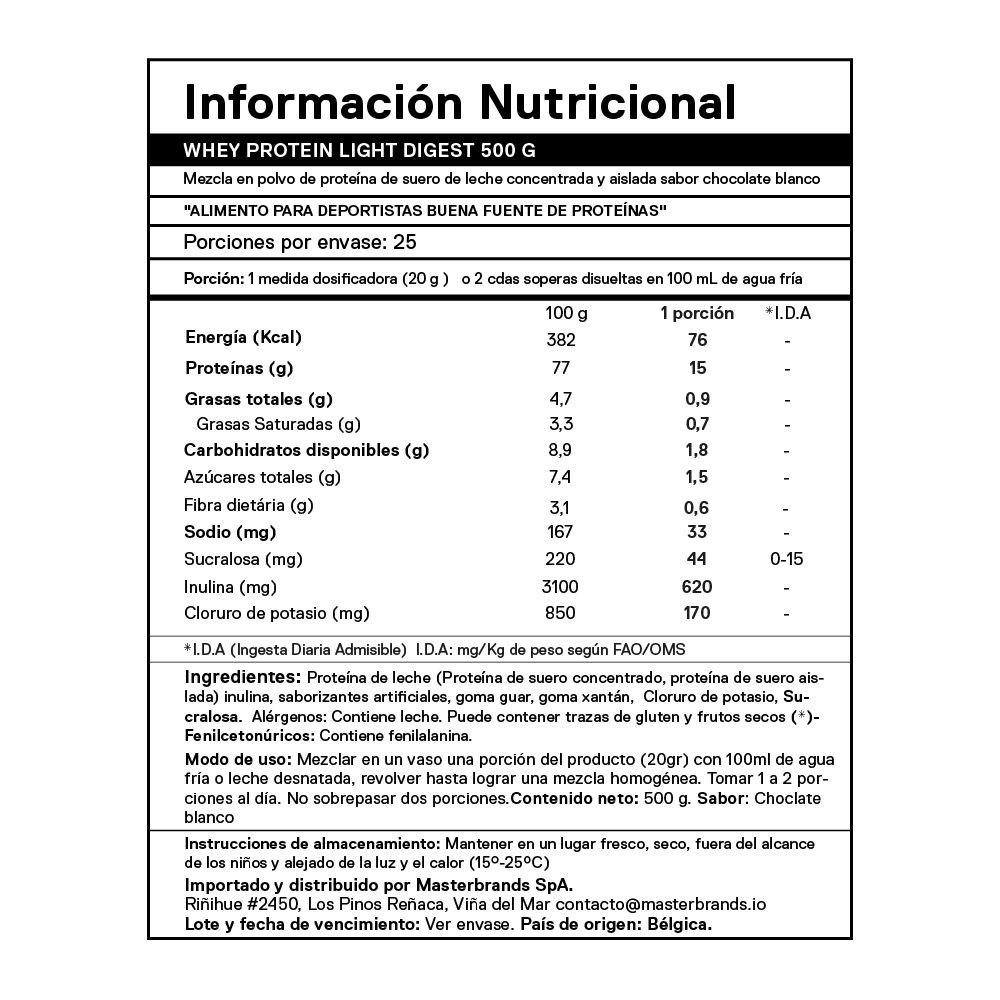 Proteina en polvo QNT - Whey Protein Chocolate Blanco 500 gr-4