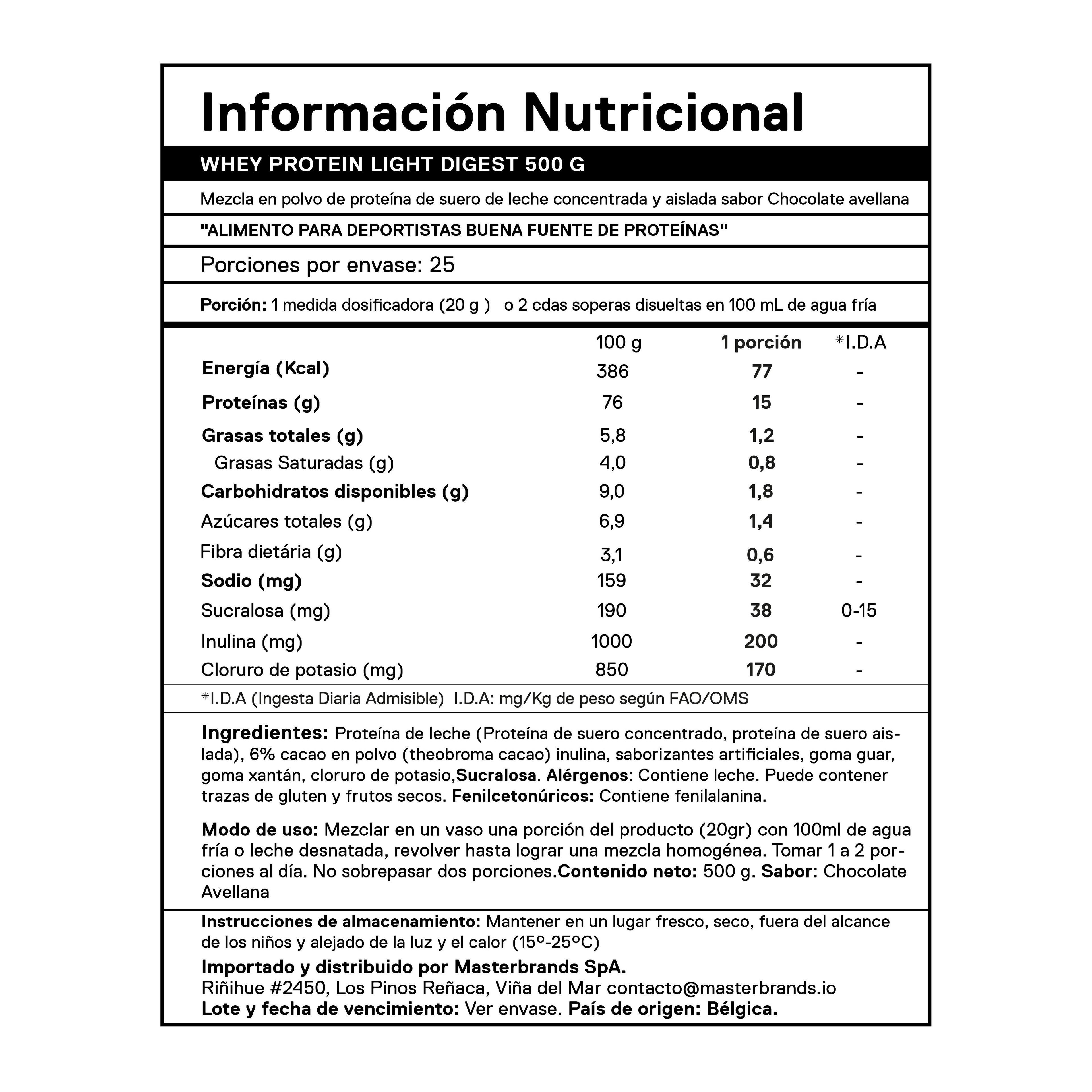 Proteina en polvo QNT - Whey Protein Chocolate Hazelnut 500 gr-3