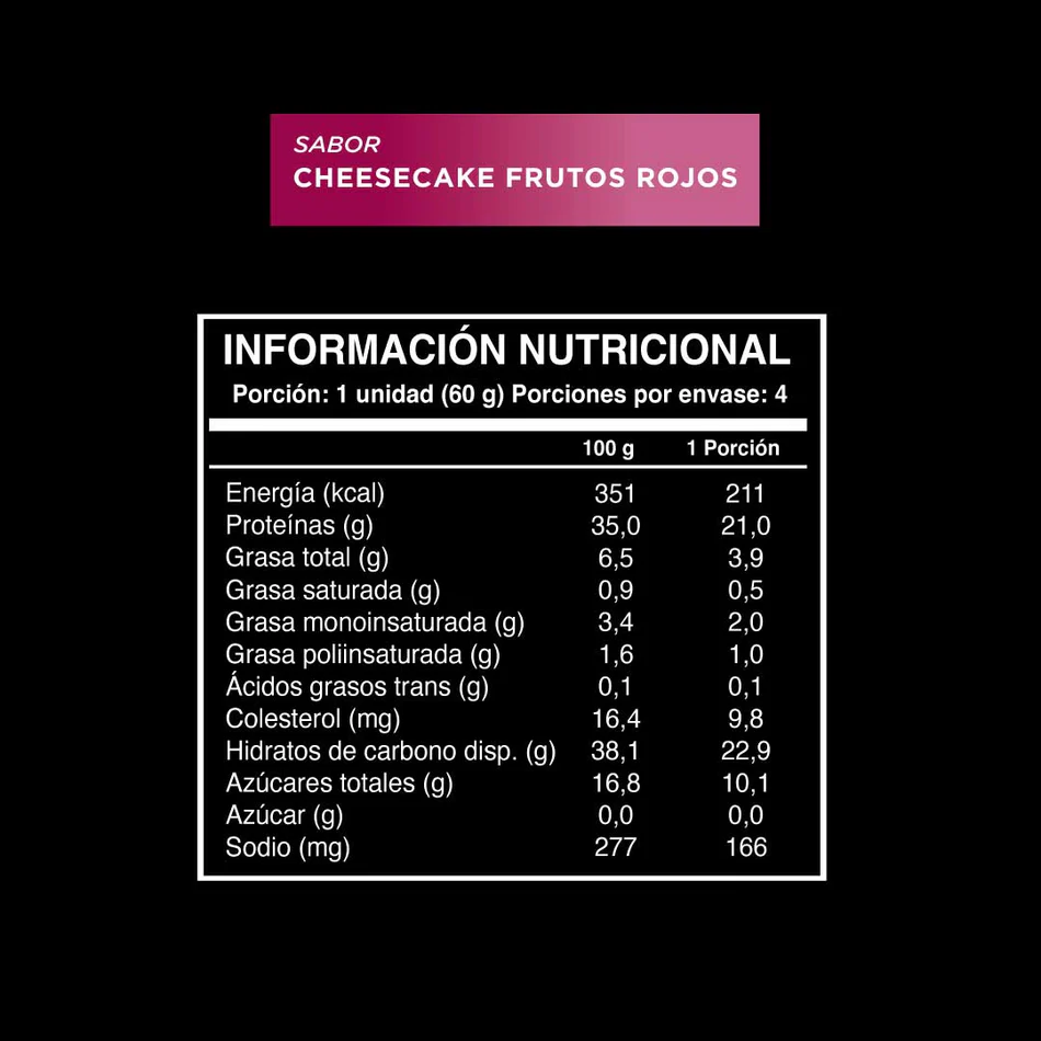 Barras de proteina Wild Protein Pro - Cheesecake Frutos Rojos (4 unidades)-3