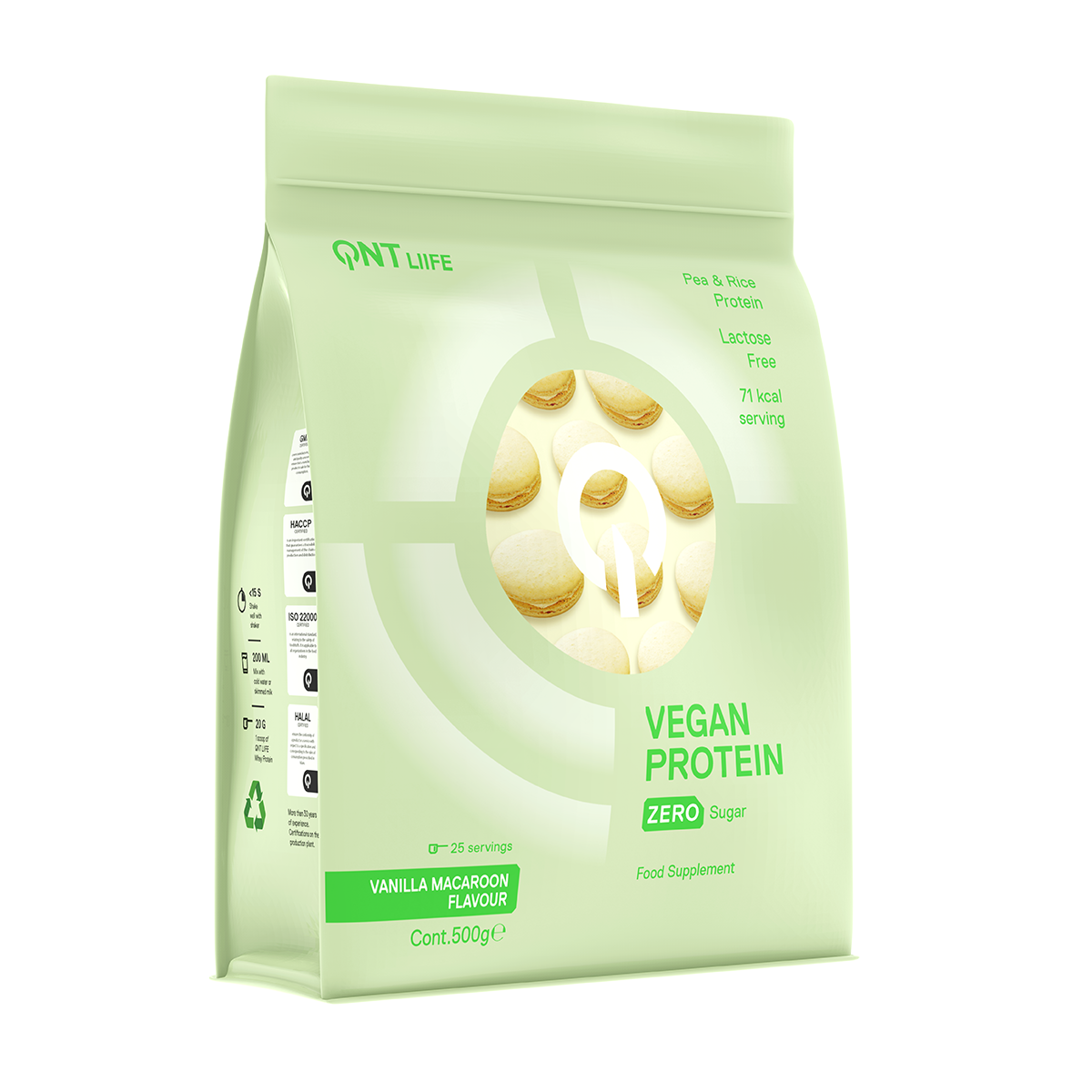 Proteina en polvo QNT - Vegan Protein Vainilla Macaroon 500 gr-1