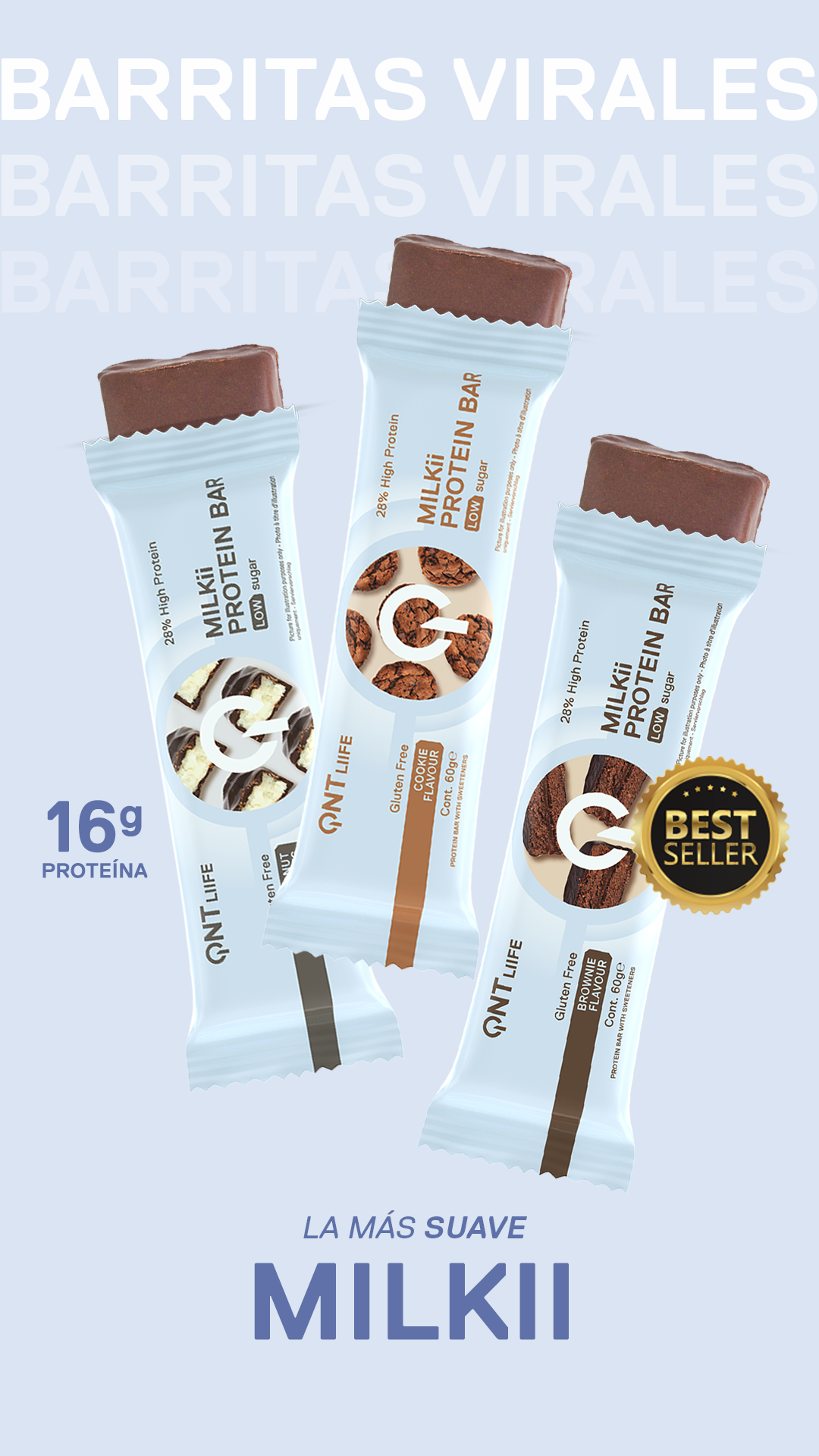 Barra de proteina QNT - Milkii Cookie Flavour (12 unidades)-4