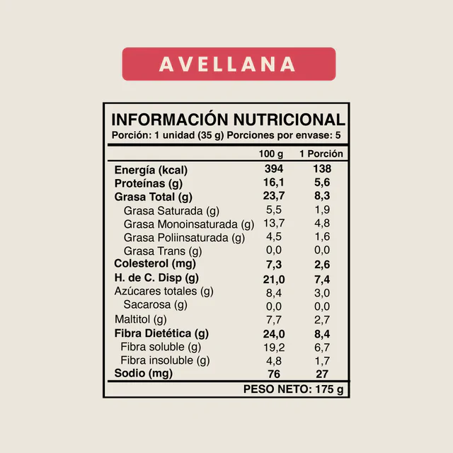 Barra de chocolate Wild Fit - Avellana (5 unidades)-5
