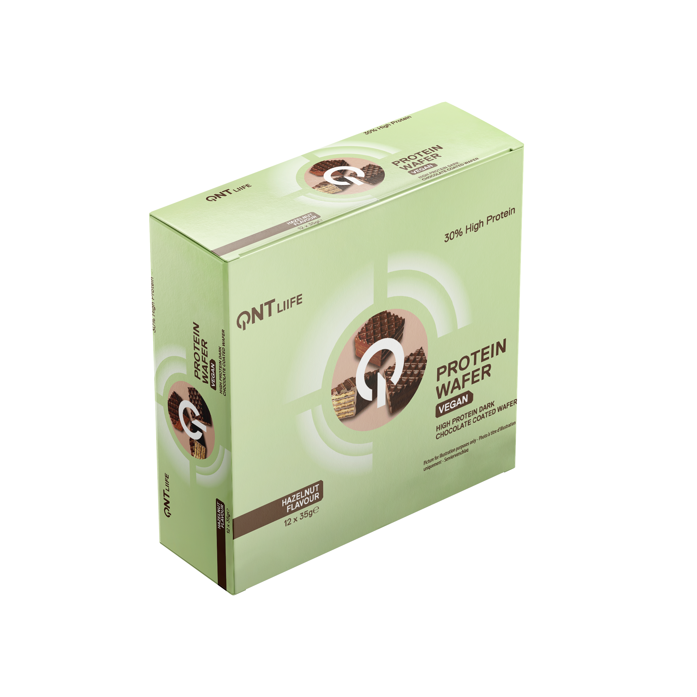 Barra de proteina QNT - Waffle Vegan Hazelnut (12 unidades)-6