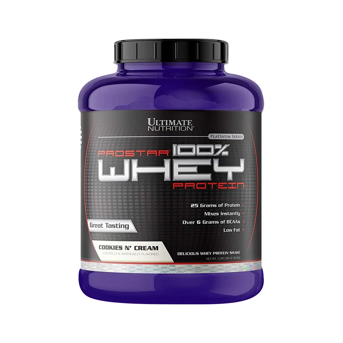 Proteina en polvo Whey Ultimate Nutrition Prostar - Cookies & Cream 2,4 kg (80 servicios)-0