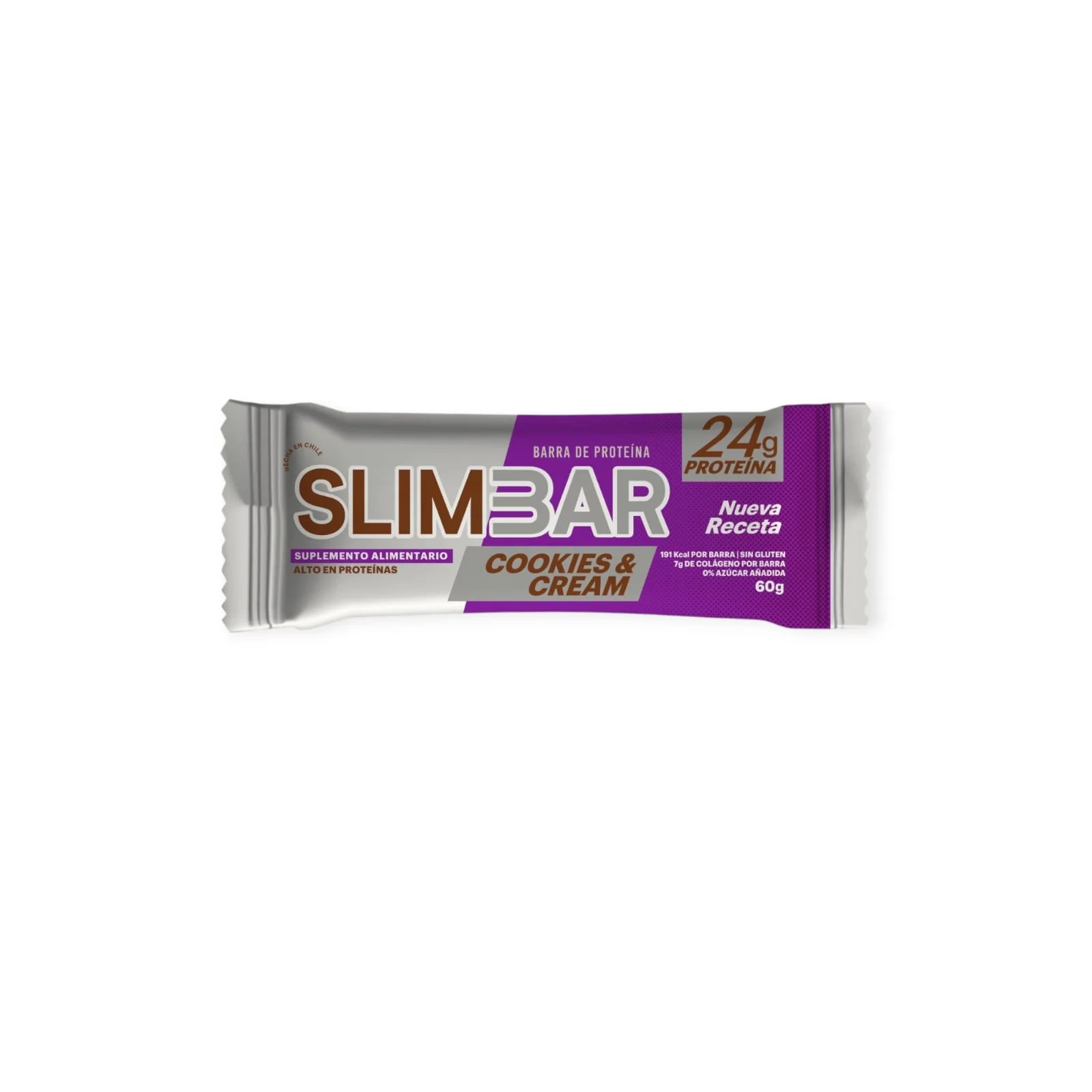 Barra de proteina Slimbar - Cookies & Cream (12 unidades)-2