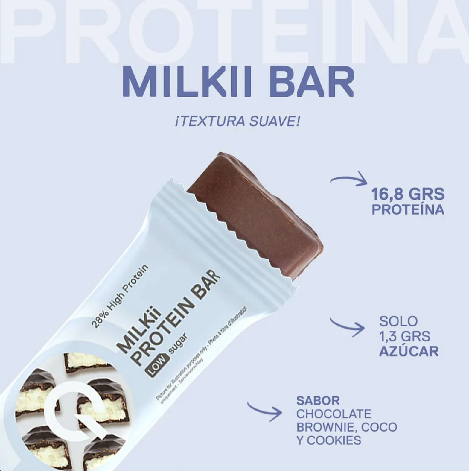 Barra de proteina QNT - Milkii Coconut Flakes (12 unidades)-3
