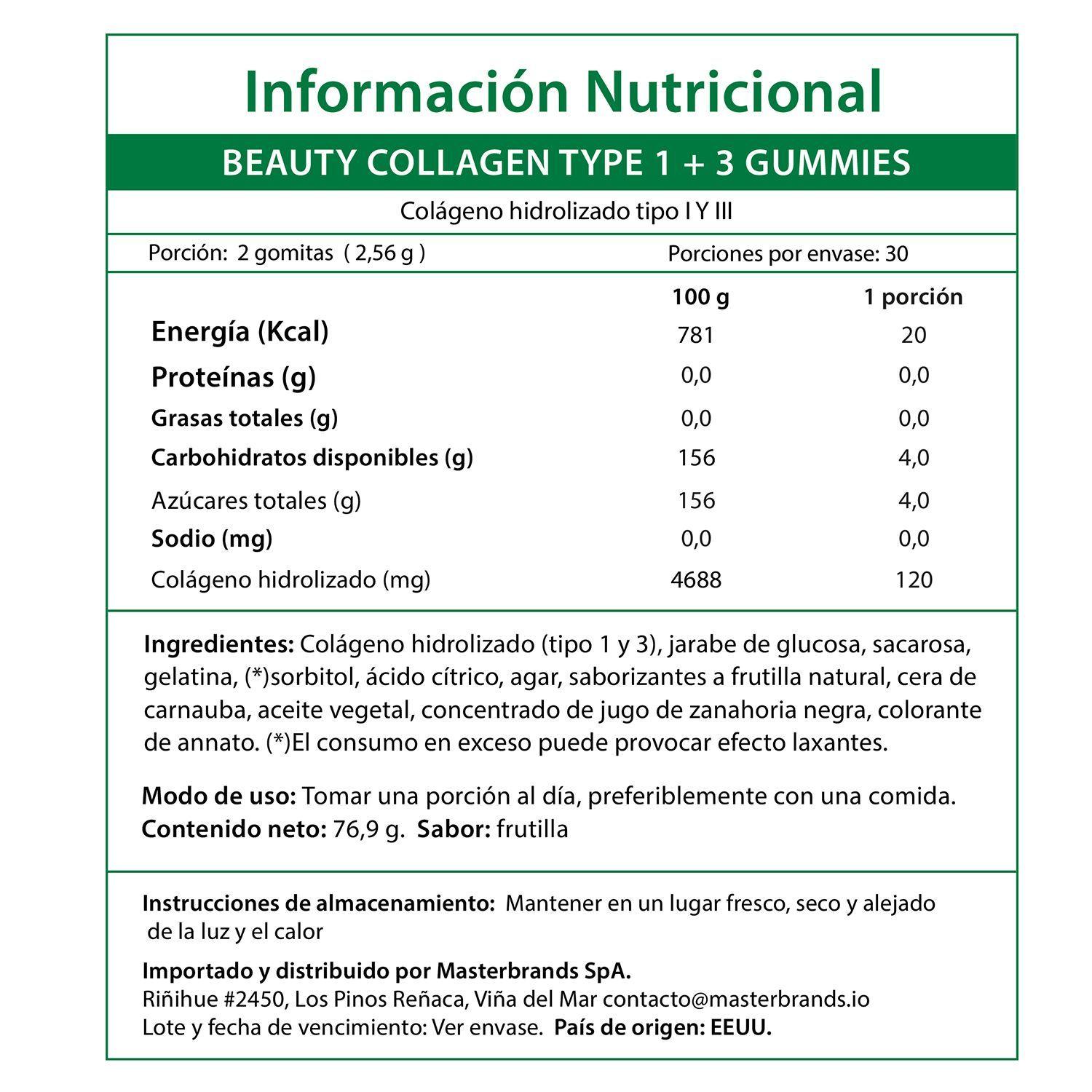 Gomitas de Colageno Natures Truth - Tipo I & III Beauty Collagen (60 unidades)-7