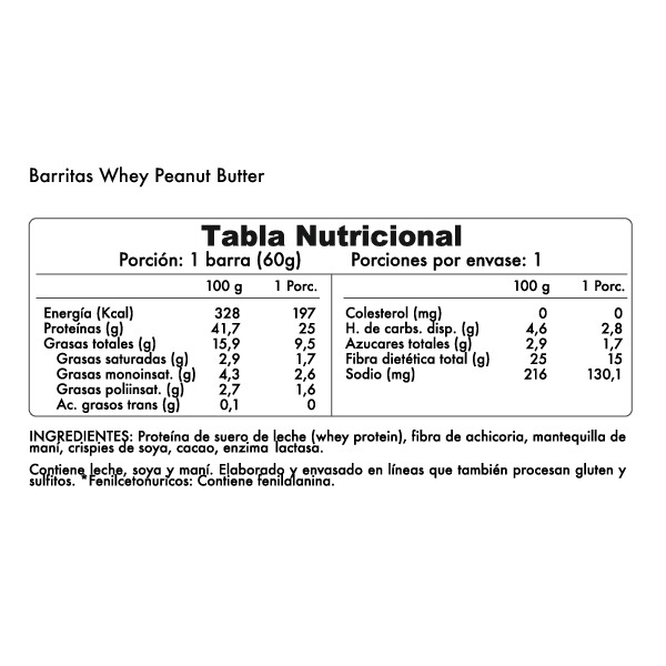 Barra de proteina Winkler Nutrition - Peanut Butter (12 unidades)-3
