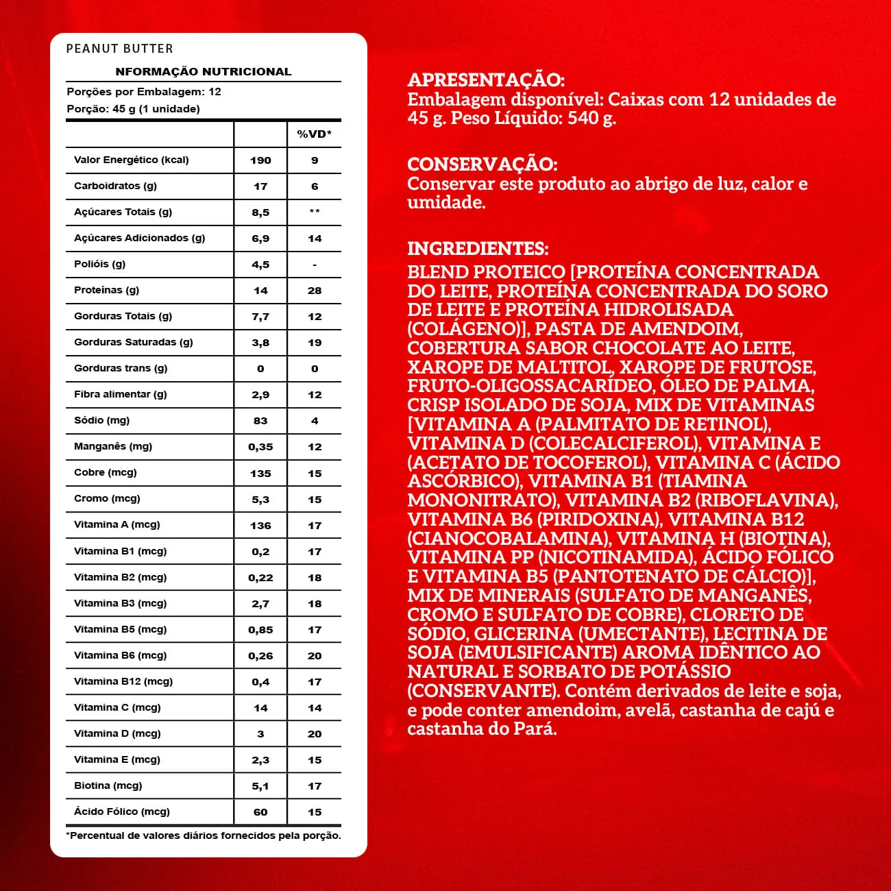 Barra de proteina Integralmedica - Peanut Butter (12 unidades)-4