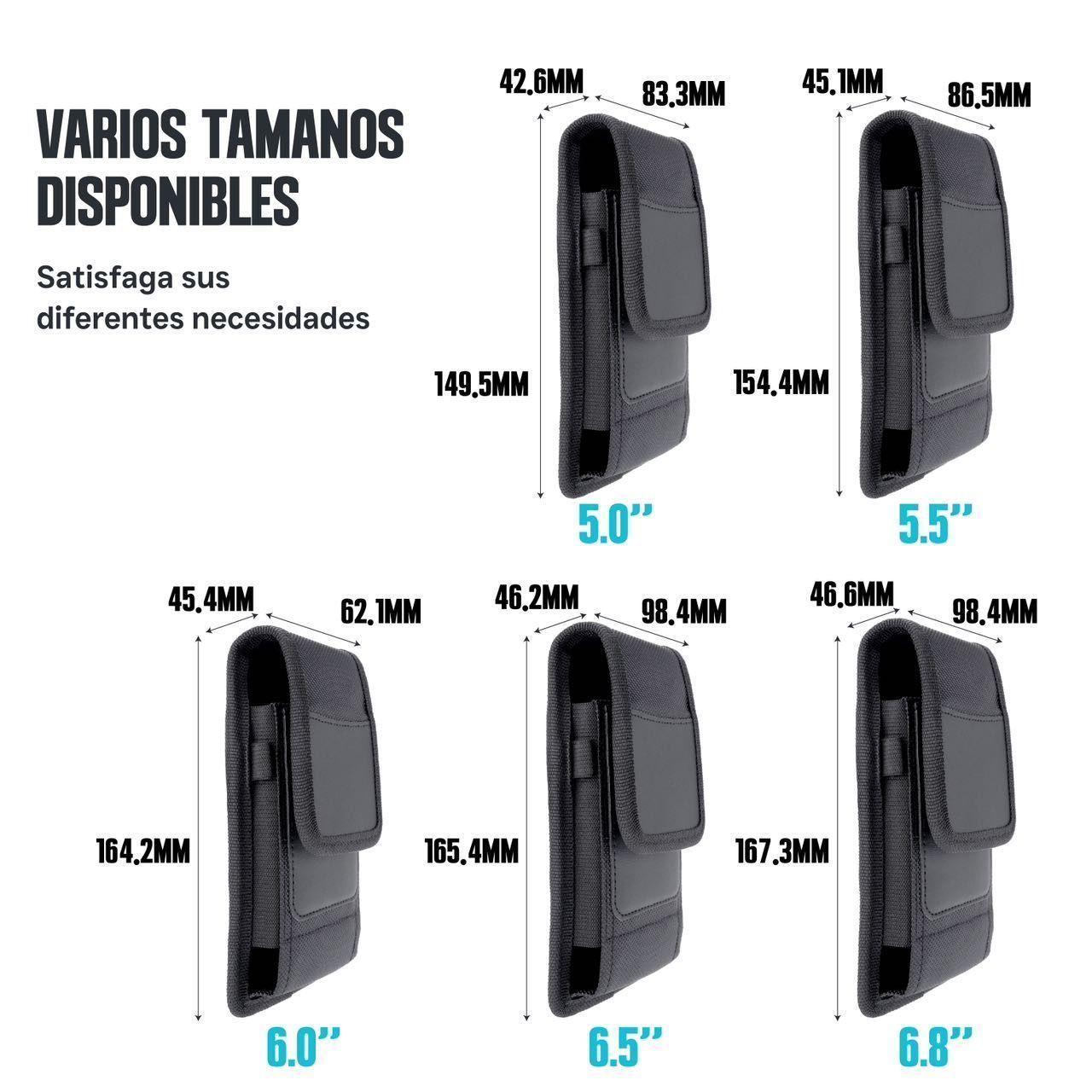 Carcasa Estuche Universal de Cinturón Para Teléfonos De Hasta 6.8 Pulgadas Kbod-6
