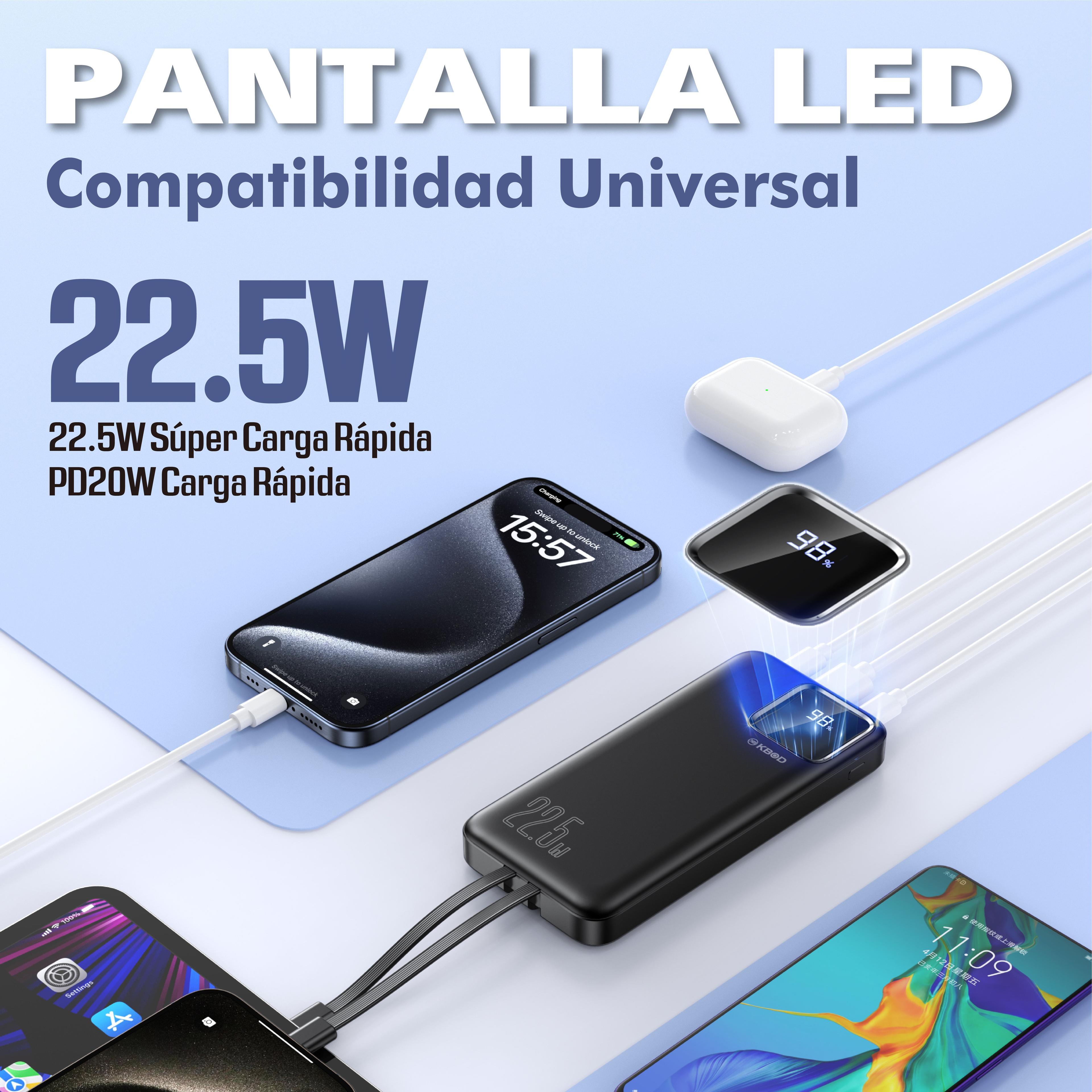 Batería Externa Power Bank 10.000mah Kbod 12411 Panel Digital-2