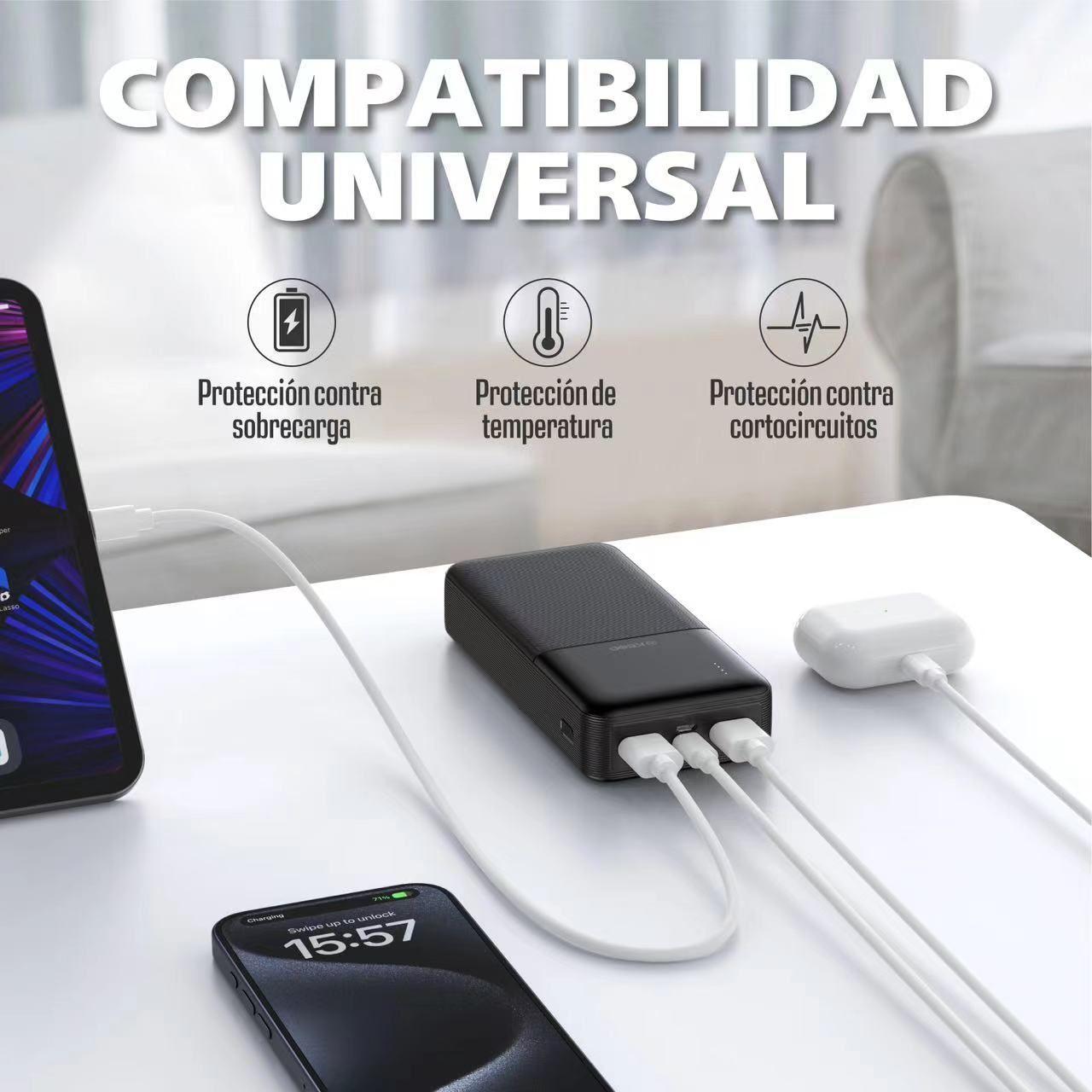 Batería Portátil Externa KBOD Power Bank 20.000mah Md-12410 Colores-3