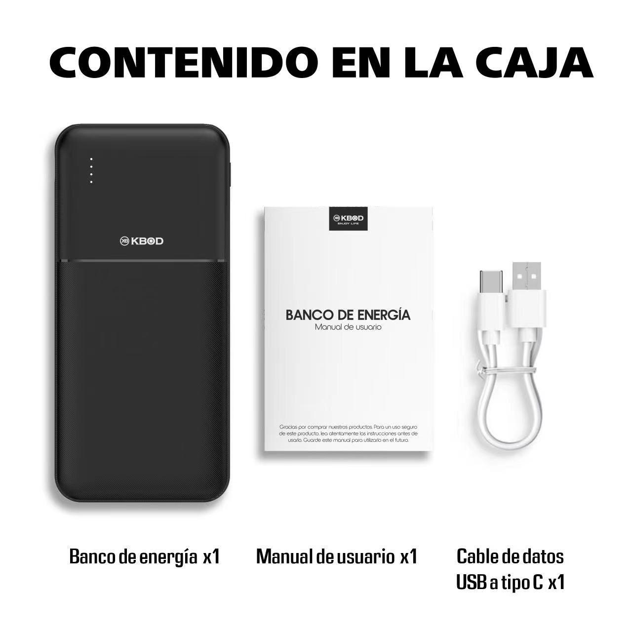 Batería Portátil Externa KBOD Power Bank 20.000mah Md-12410 Colores-4
