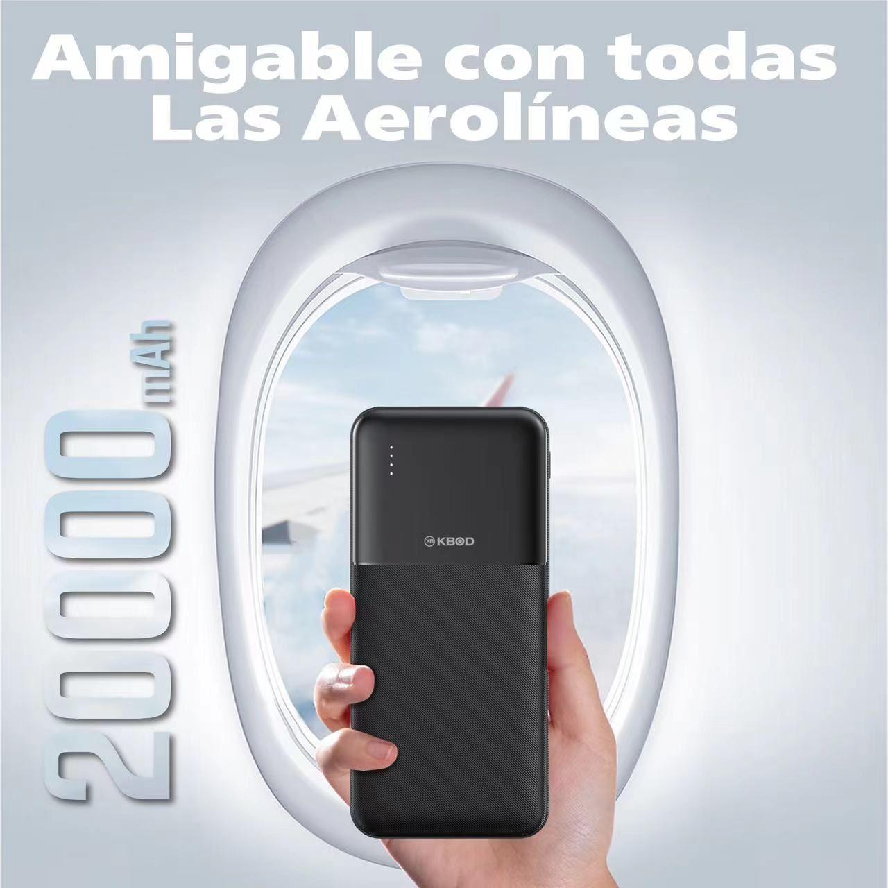 Batería Portátil Externa KBOD Power Bank 20.000mah Md-12410 Colores-6