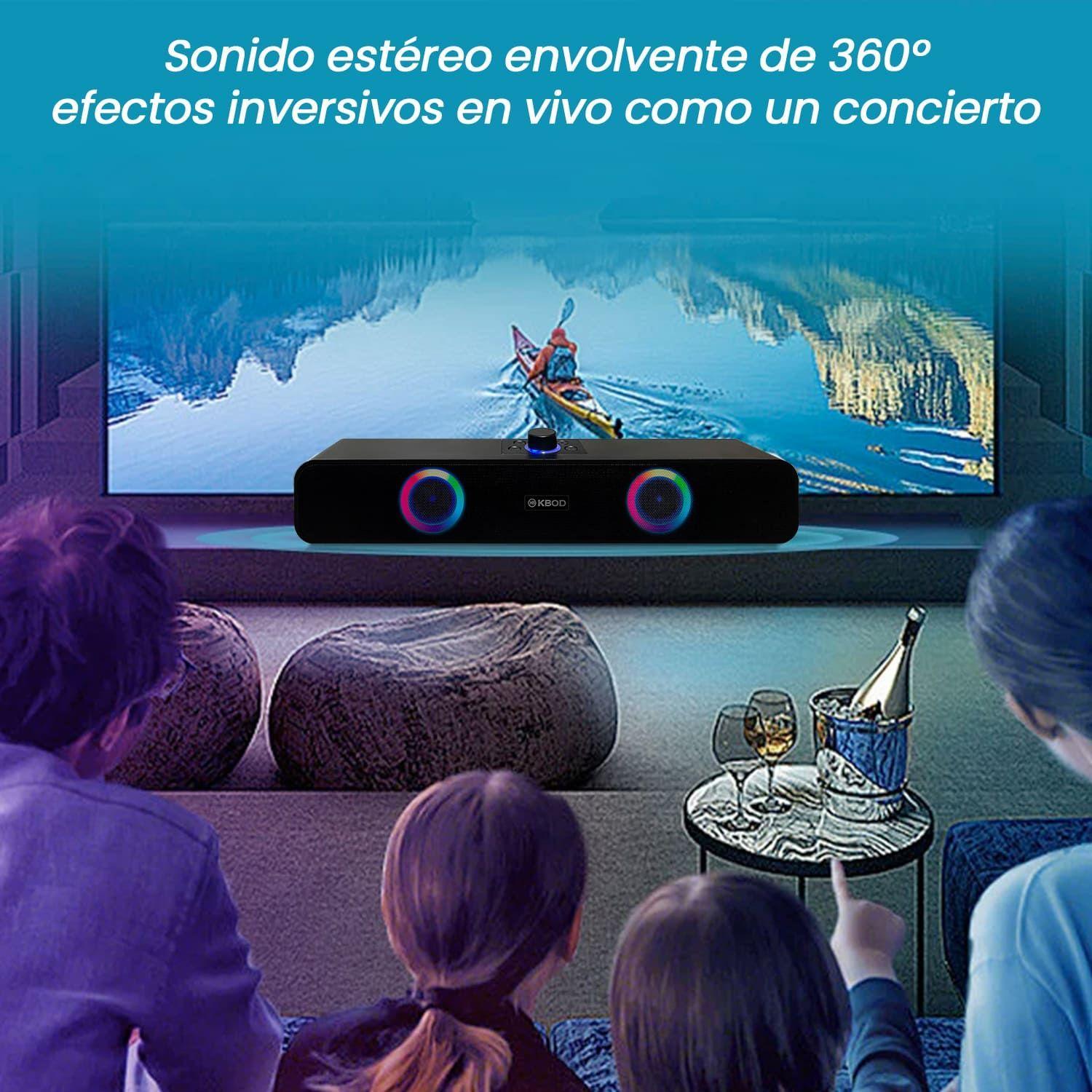 Parlante Bluetooth Soundbar TWS Gamer Kbod BC70 10w Con Luz Rgb Negro-2