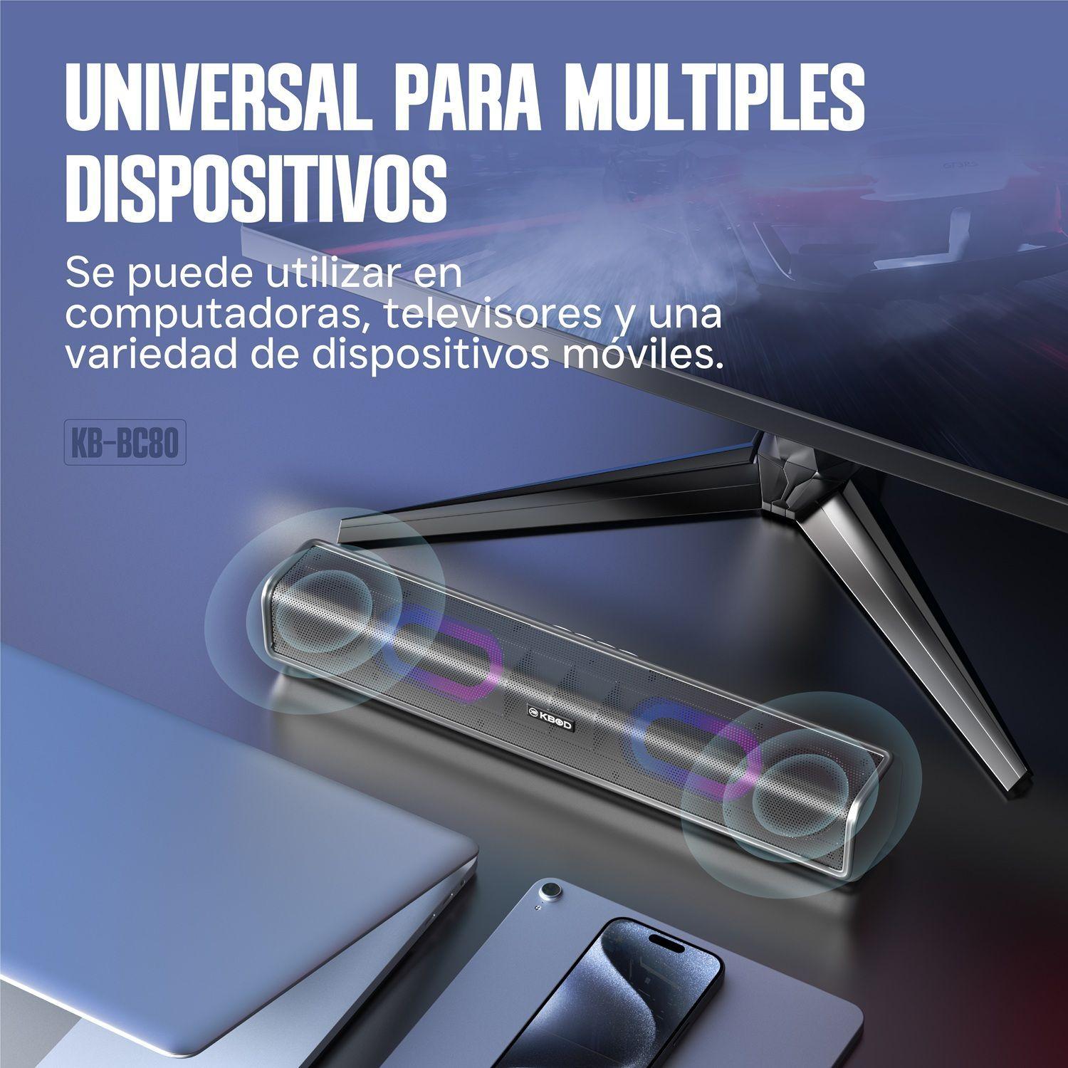 Soundbar Barra de Sonido Parlante Bluetooth Kbod Bc80 1800mah Sonido 360 Envolvente-1