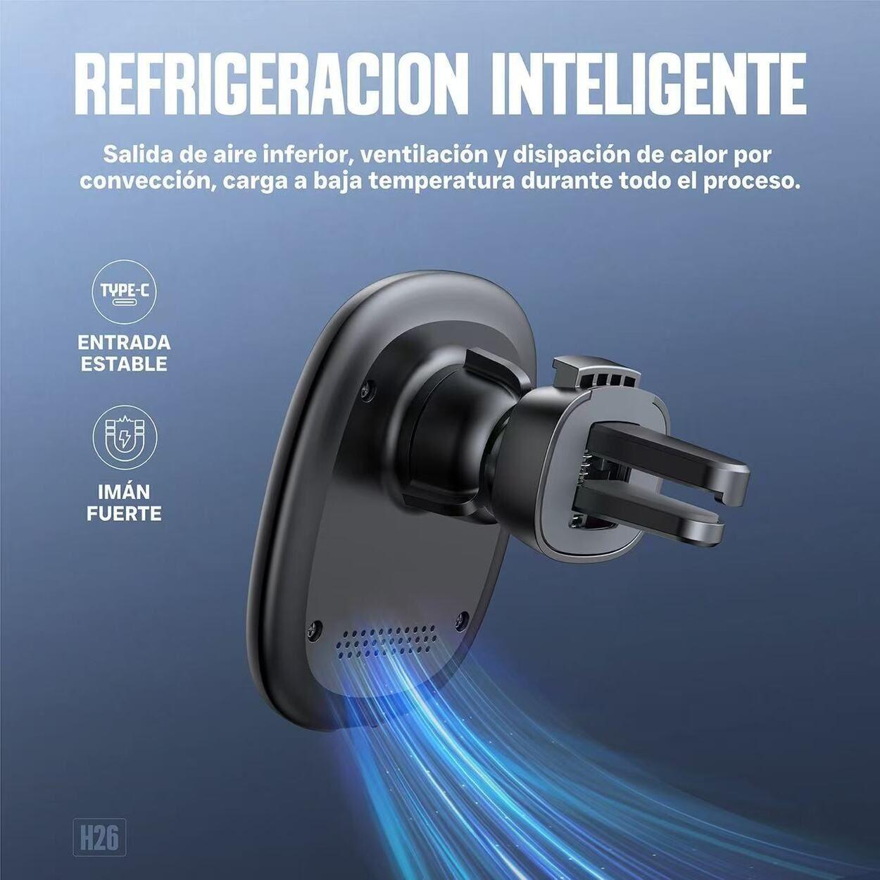 Soporte Magn tico de Auto Para Tel fonos Con Carga Inal mbrica Magn tica Kbod H26-3