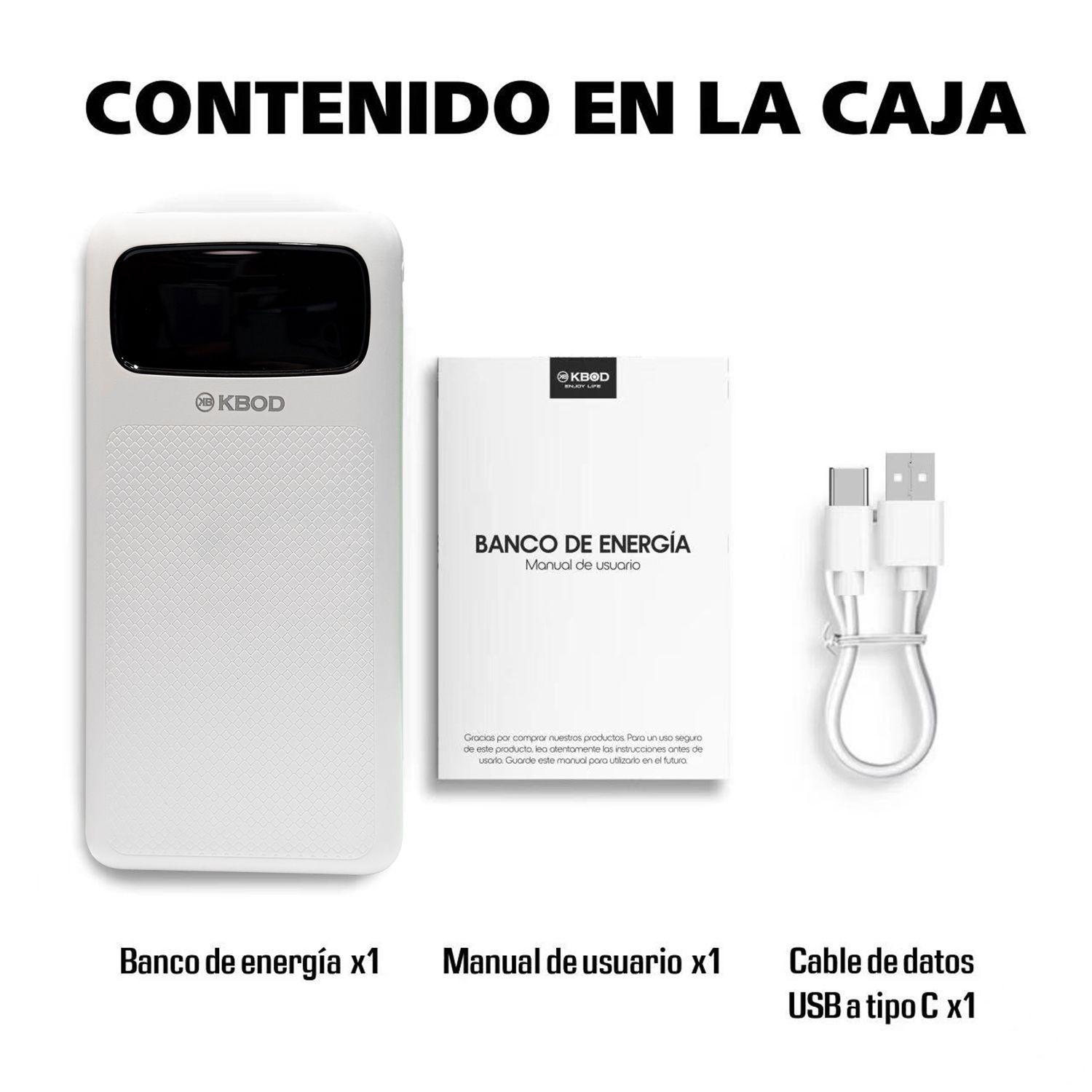 Batería Portátil Externa KBOD Power Bank 10.000mah PW07 Colores-3