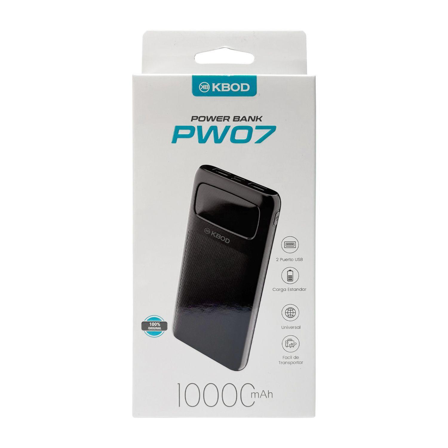 Batería Portátil Externa KBOD Power Bank 10.000mah PW07 Colores-5