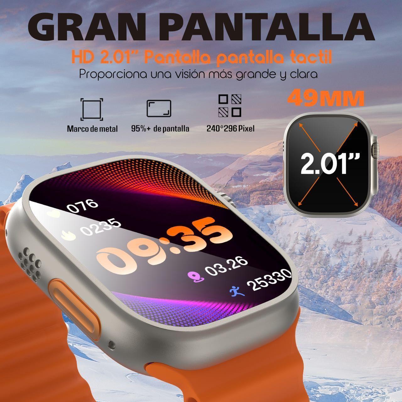 Smartwatch Reloj Inteligente Kbod X70 Ultra Pack de 7 Correas Intercambiables-3