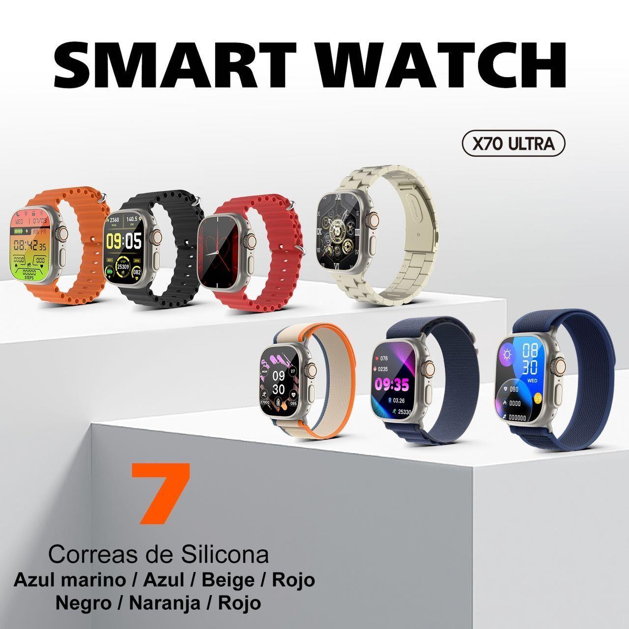 Smartwatch Reloj Inteligente Kbod X70 Ultra Pack de 7 Correas Intercambiables-6