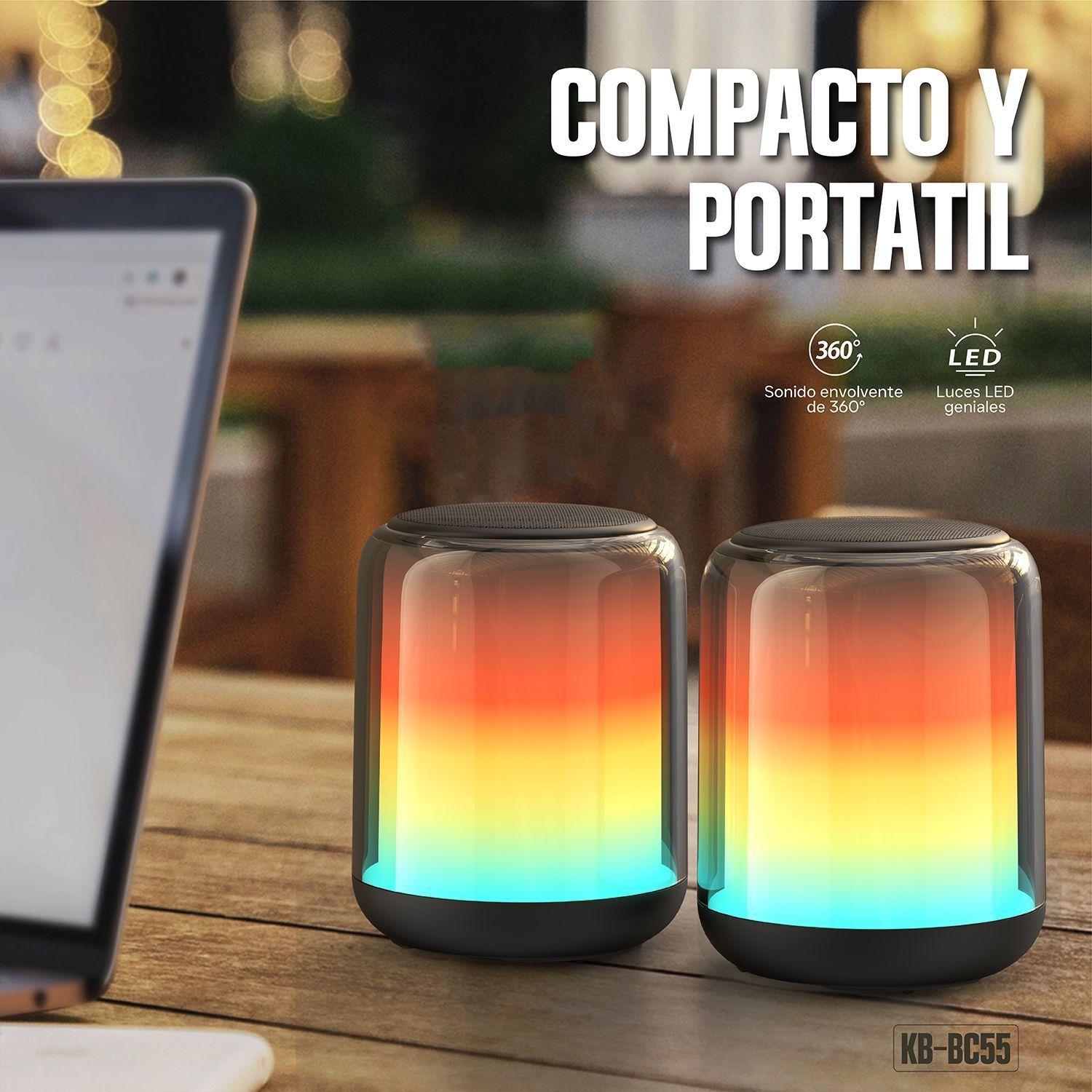 Parlante Gamer Cableado Bluetooth Usb Y Luces Rgb Kbod Kb bc55 Negro-4