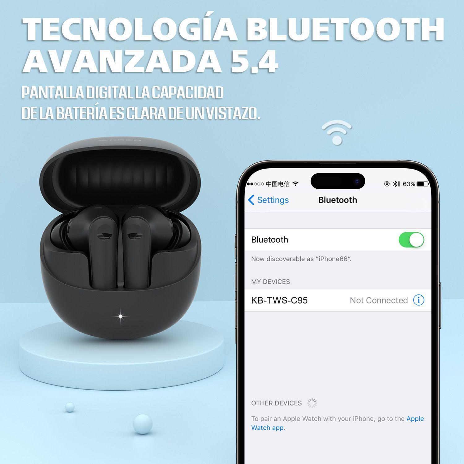 Audífonos Inalámbricos Bluetooth In Ear Kbod Tws C95 Colores-5