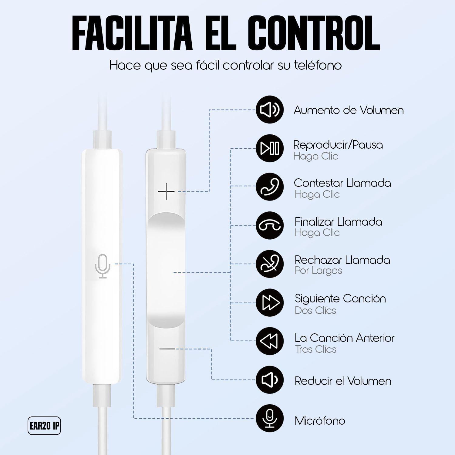 Audífonos Con Cable Y Micrófono Kbod Ear20 Para IP y Tipo C-5