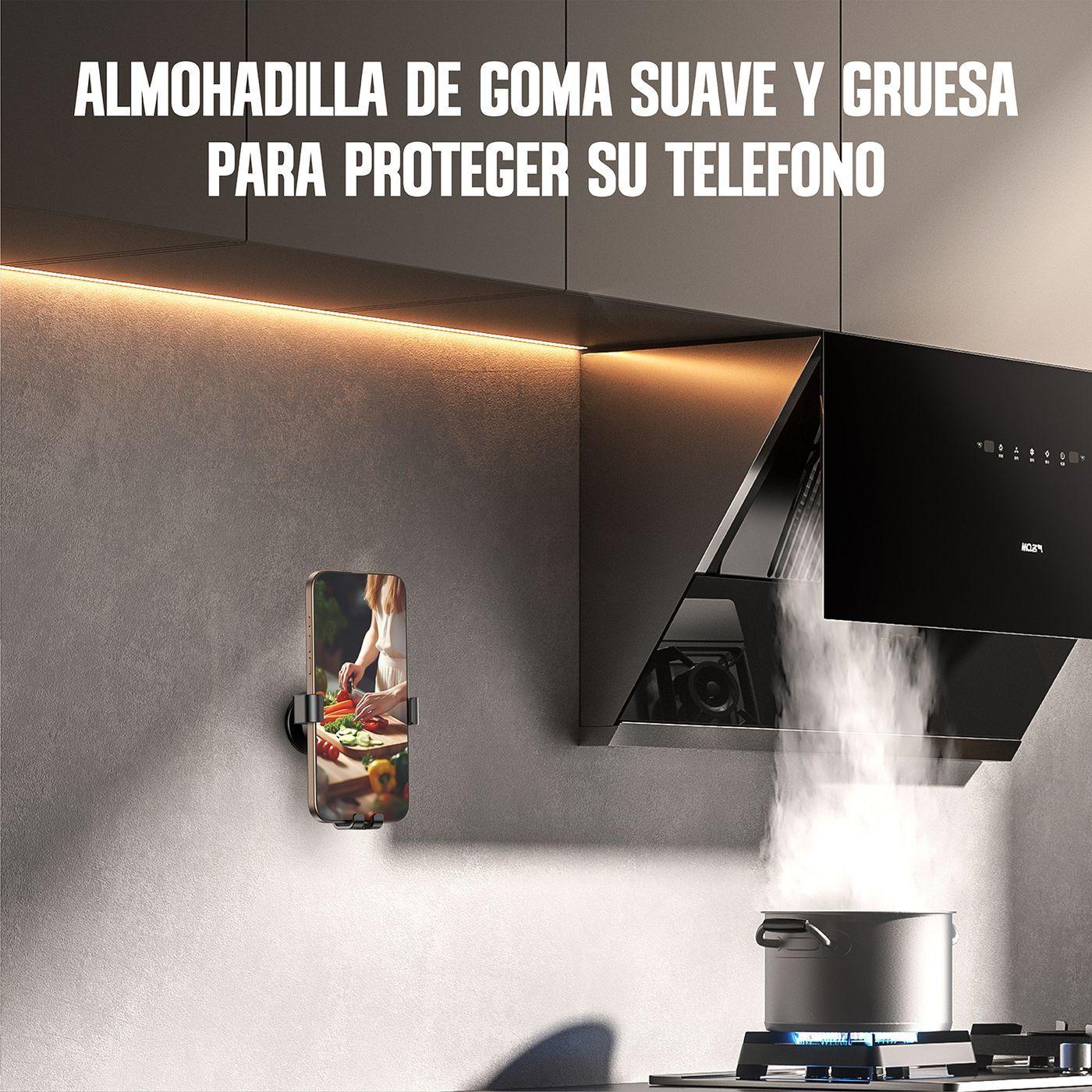 Soporte De Celular Para Auto Kbod H21 Con Cargador Negro-5