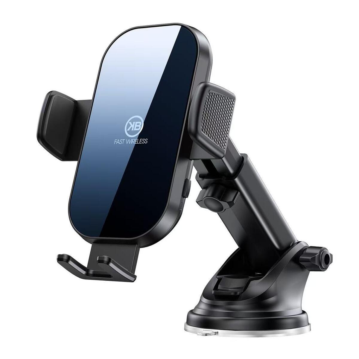 Soporte De Telefono Para Auto Con Cargador Kbod H22 Negro-0