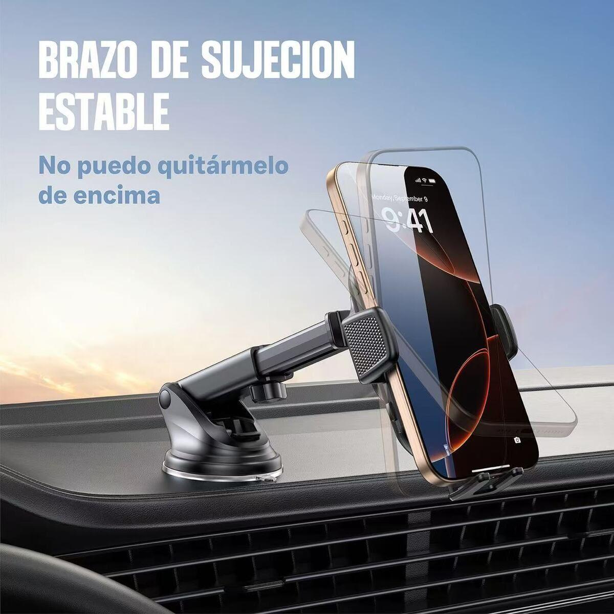 Soporte De Telefono Para Auto Con Cargador Kbod H22 Negro-2