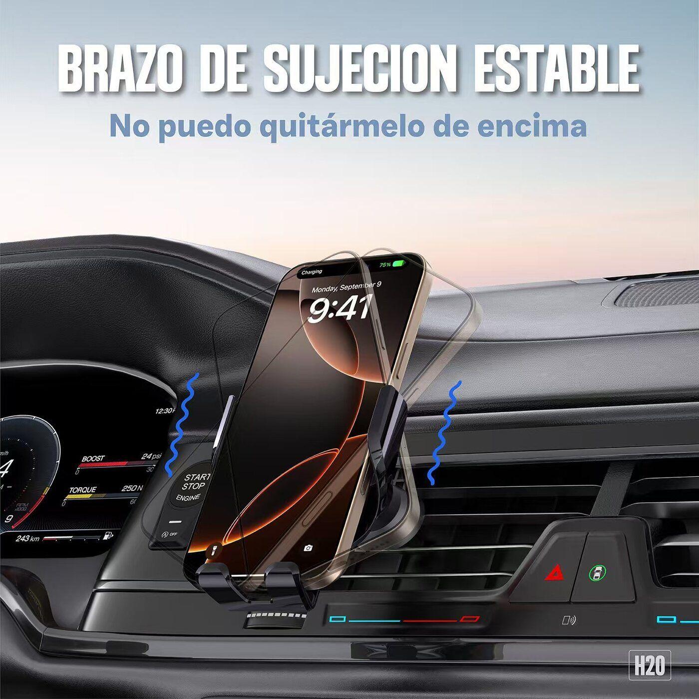 Soporte De Celular Para Auto Kbod H20 Cargador Inalambrico-5