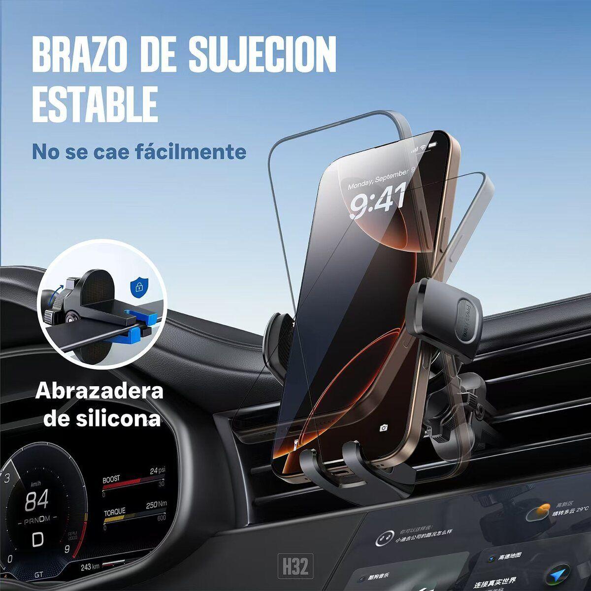 Mini Soporte De Teléfono Universal Para Auto Kbod H32 Negro-2