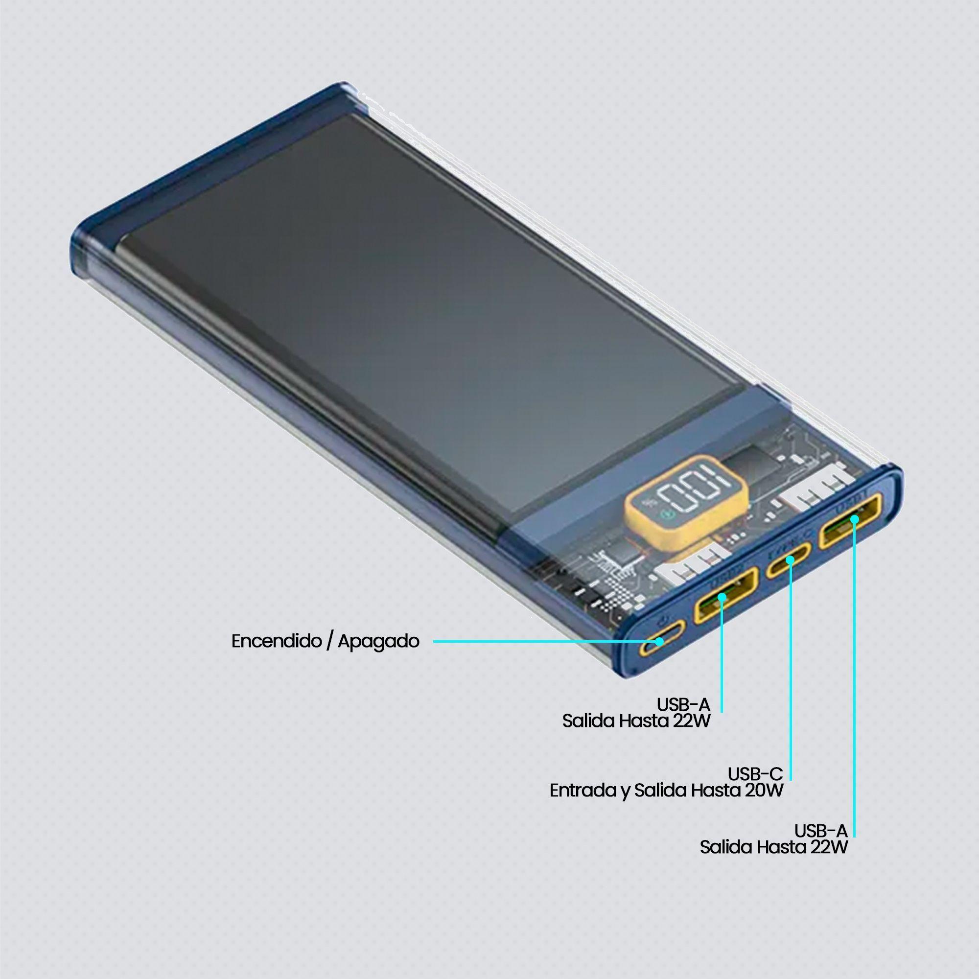 Power Bank Bateria Externa Portatil 10000 Mah Kbod Pw08 de Carga Rapida 22w-3