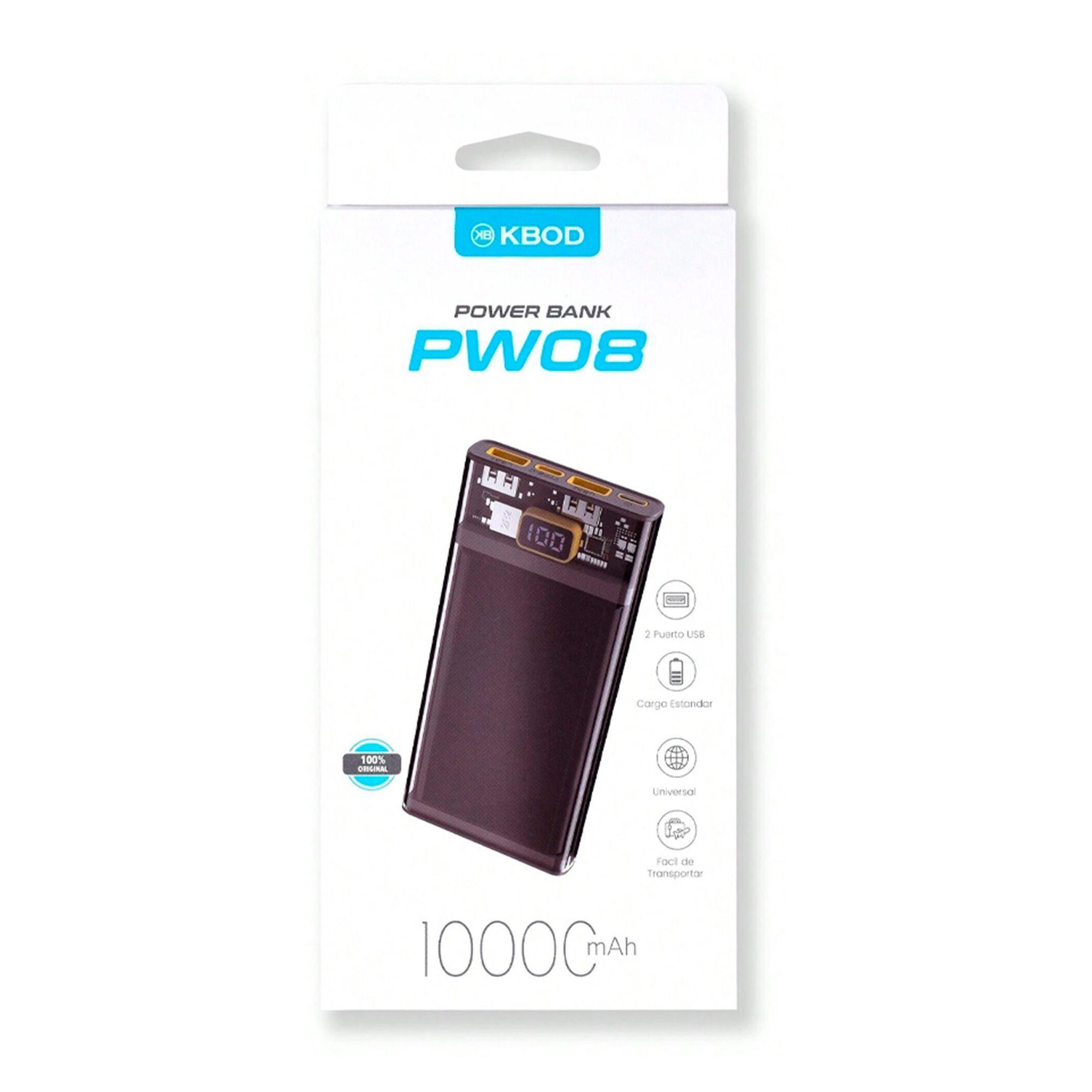 Power Bank Bateria Externa Portatil 10000 Mah Kbod Pw08 de Carga Rapida 22w-4