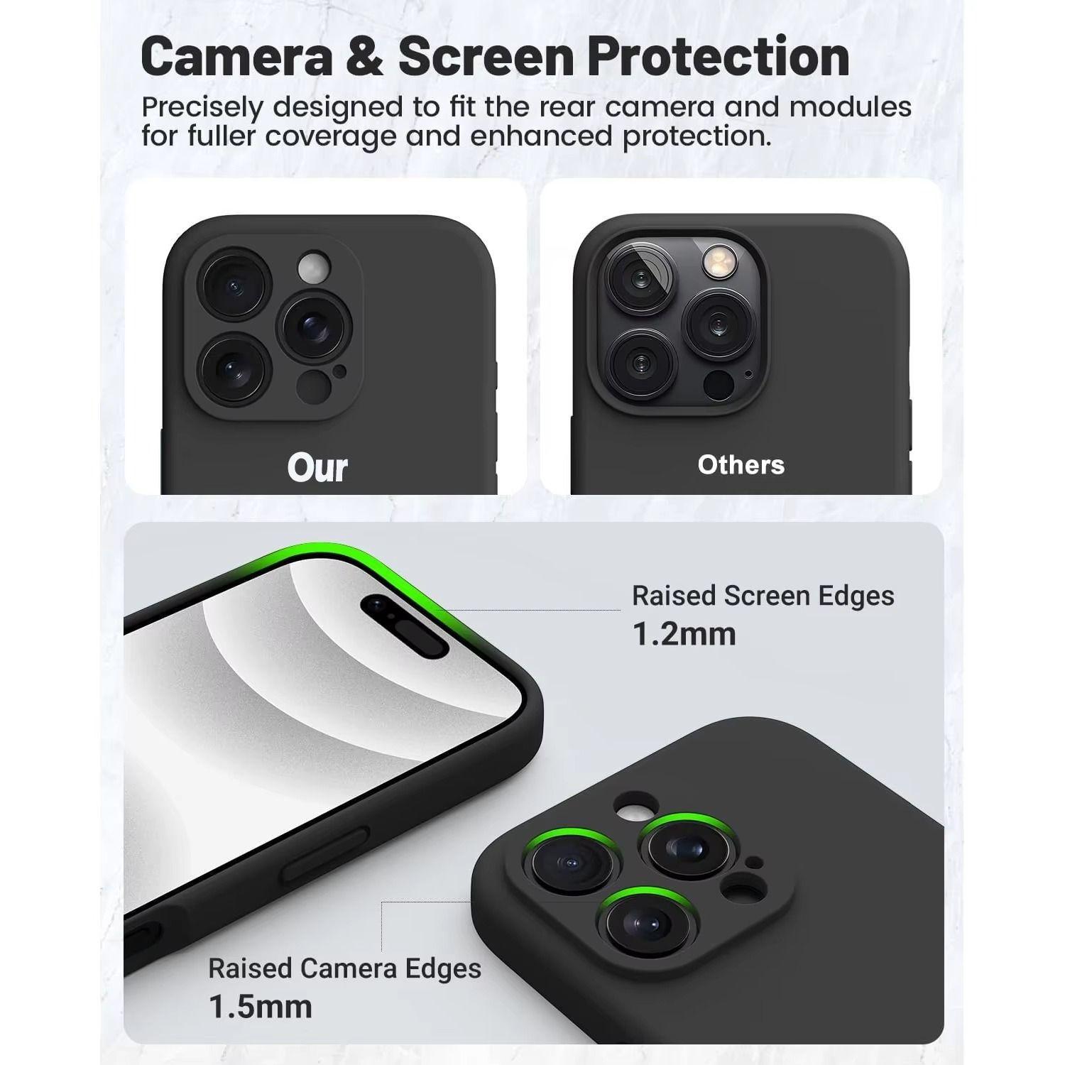 Carcasa Protectora Para Teléfono Celular de Silicona Para iPhone 16 Pro-3