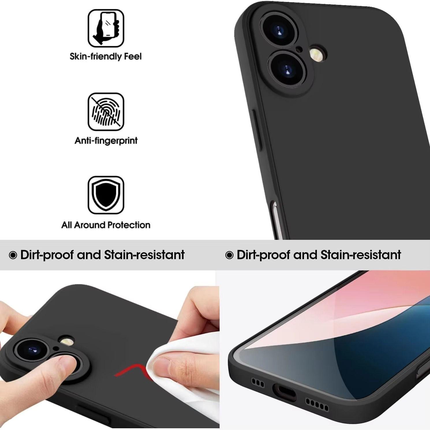 Carcasa Protectora Para Teléfono Celular de Silicona Para iPhone 16 Pro-4