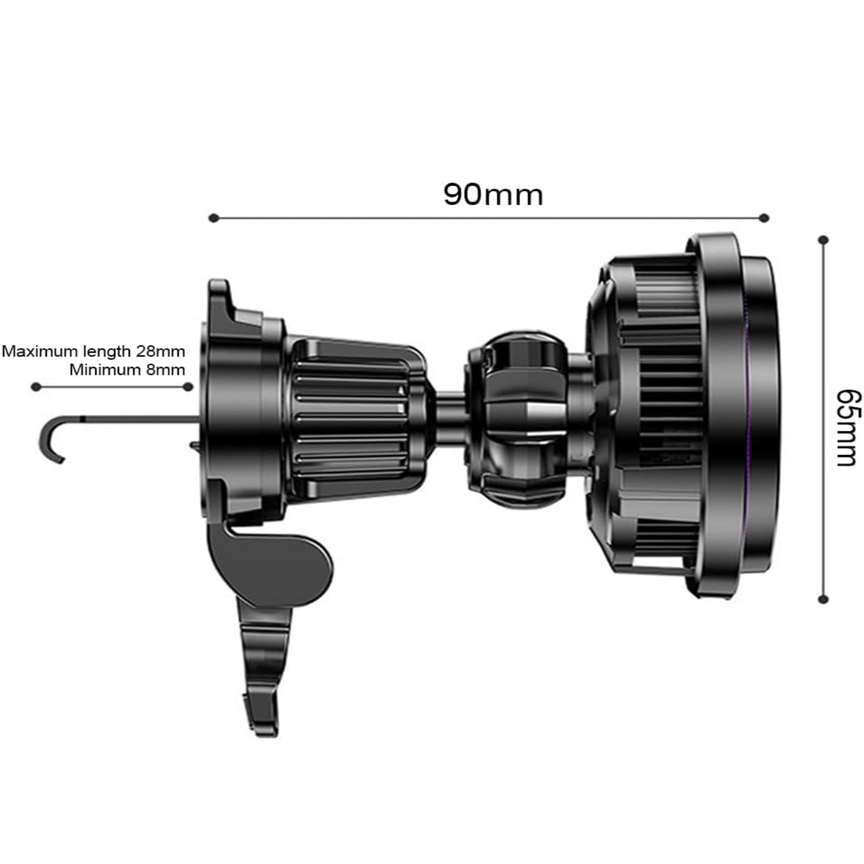 Soporte Magn tico Porta Celular Para Autos N52 15w Kbod H30 Negro-8