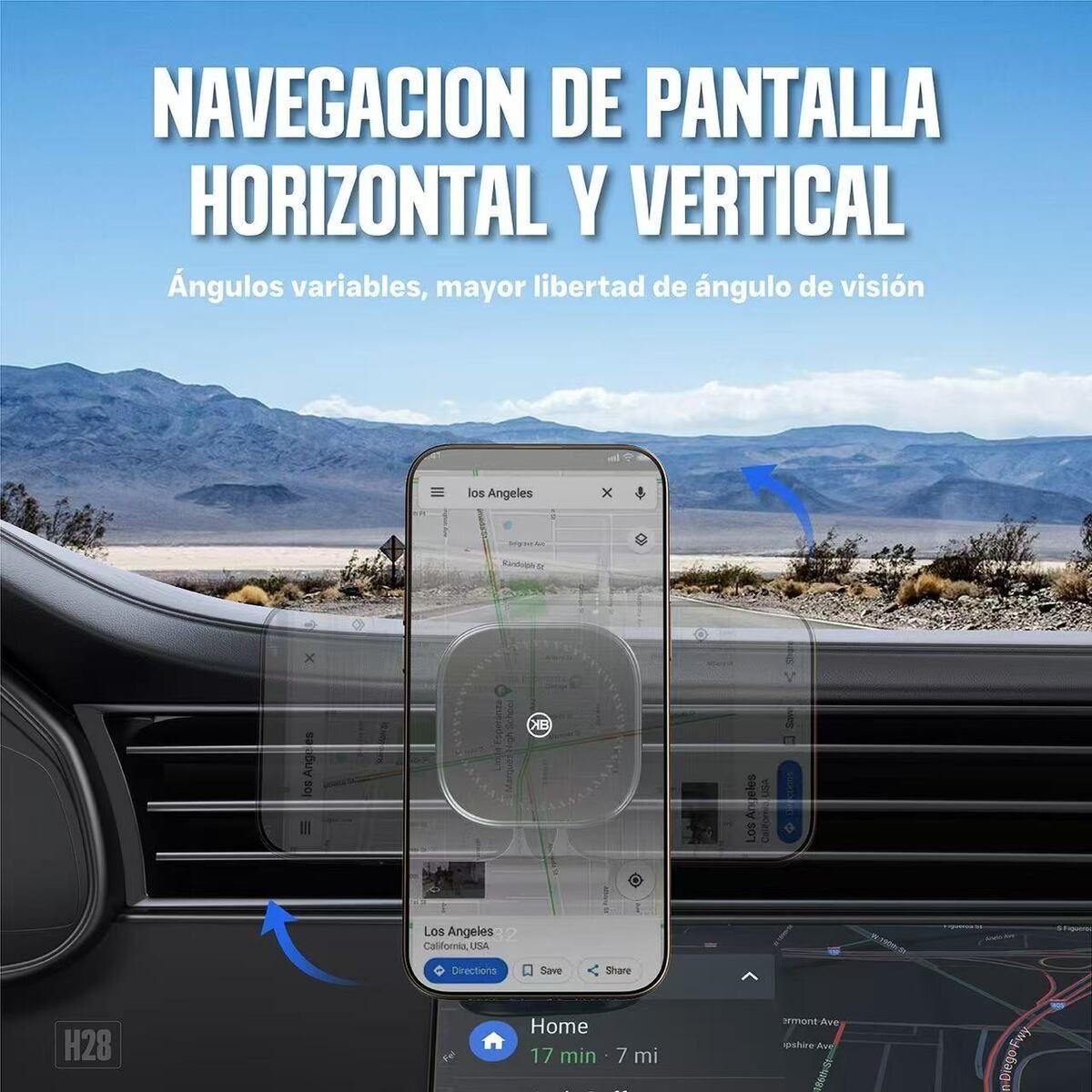 Soporte De Telefono Para Auto Rejilla Con Cargador Kbod H28-5