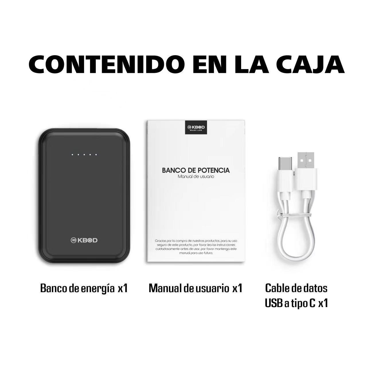 Bateria Inalambrica Power Bank Magnetica 5000 mAh Kbod PW09-3