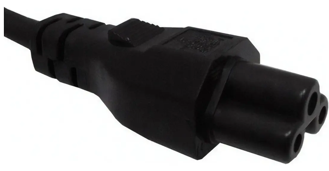 Cable Fuente de Poder Tipo Tr bol Para PC Cargador 1 5mt Color Negro-2