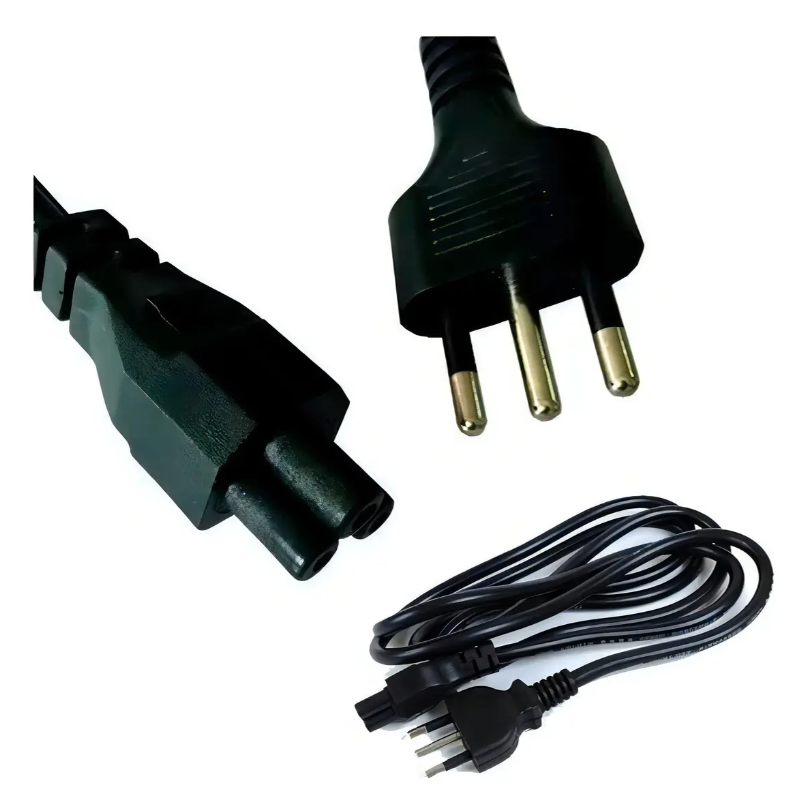 Cable Fuente de Poder Tipo Tr bol Para PC Cargador 1 5mt Color Negro-4