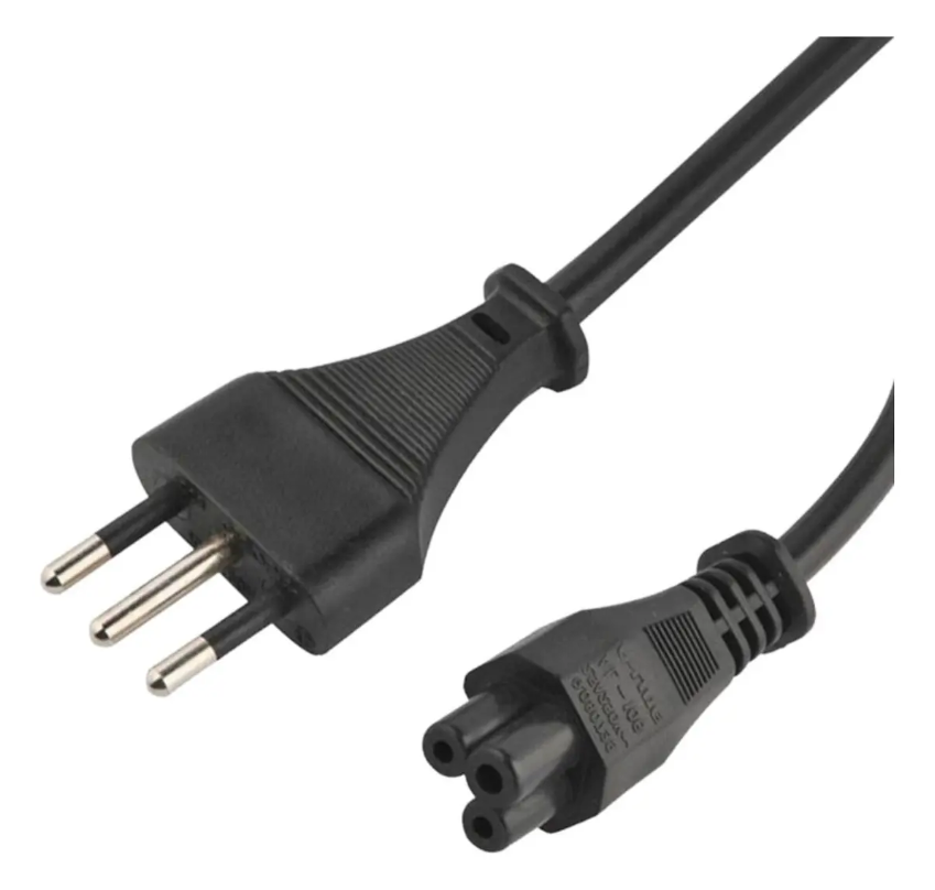 Cable Fuente de Poder Tipo Tr bol Para PC Cargador 1 5mt Color Negro-5