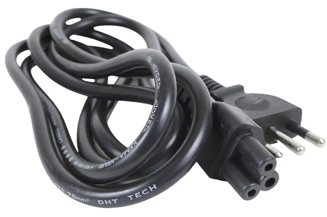 Cable Fuente de Poder Tipo Tr bol Para PC Cargador 1 5mt Color Negro-6