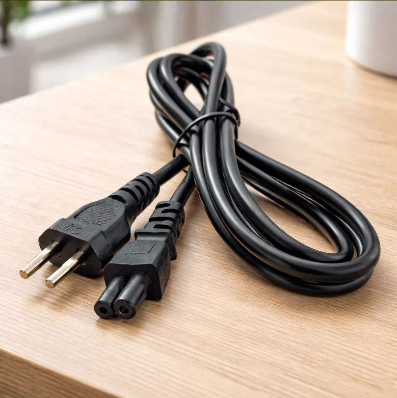 Cable Fuente de Poder Tipo Tr bol Para PC Cargador 1 5mt Color Negro-7